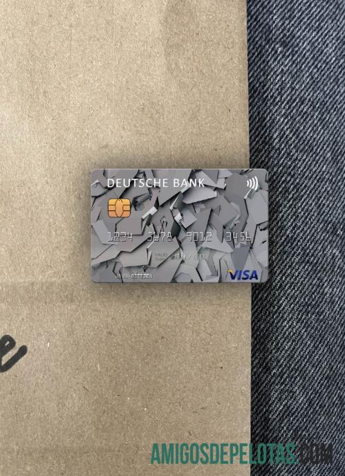 Frente Photolook do cartão Visa Deutsche Bank dos EUA exemplo